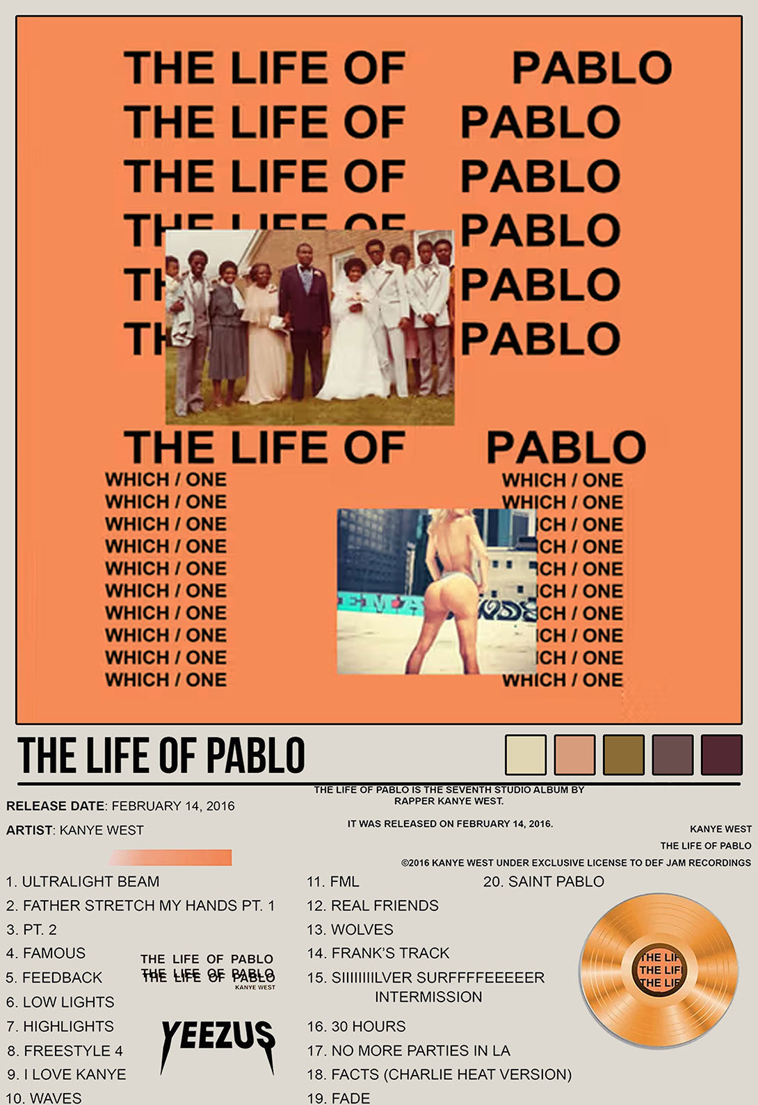 上品なスタイル LIFE THE / WEST KANYE 新品 OF 2枚組 PABLO 洋楽 ...